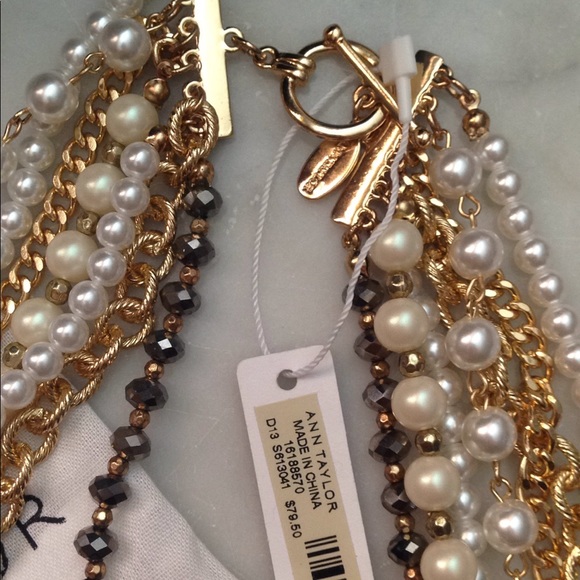 Ann Taylor Elegant Multi Strand necklace NWOT - Picture 3 of 4
